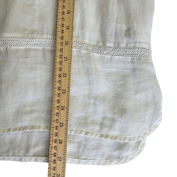 Vince Women's White Ramie Short Sleeve Summer Top, Size S - Picture 12 of 12